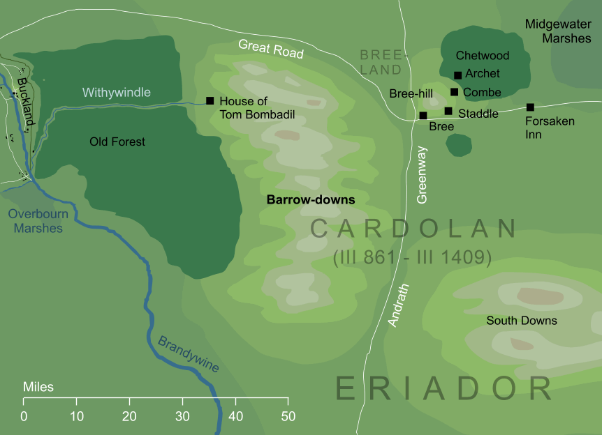 Map of the Barrown-downs