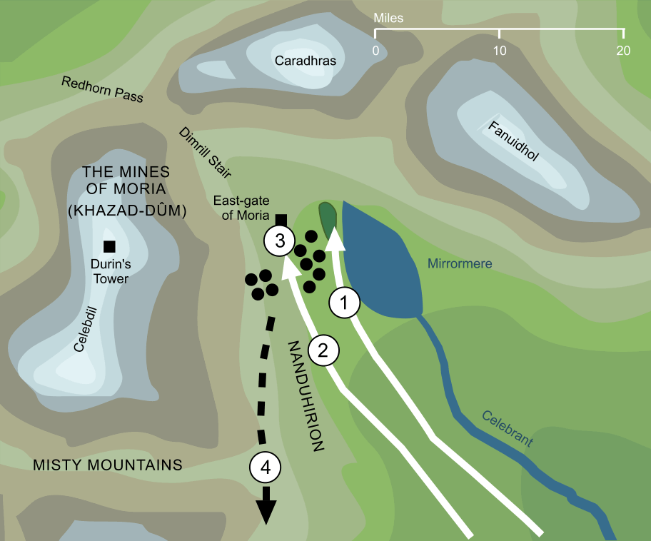 Map of the Battle of Nanduhirion