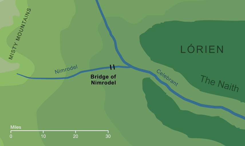 Map of the Bridge of Nimrodel