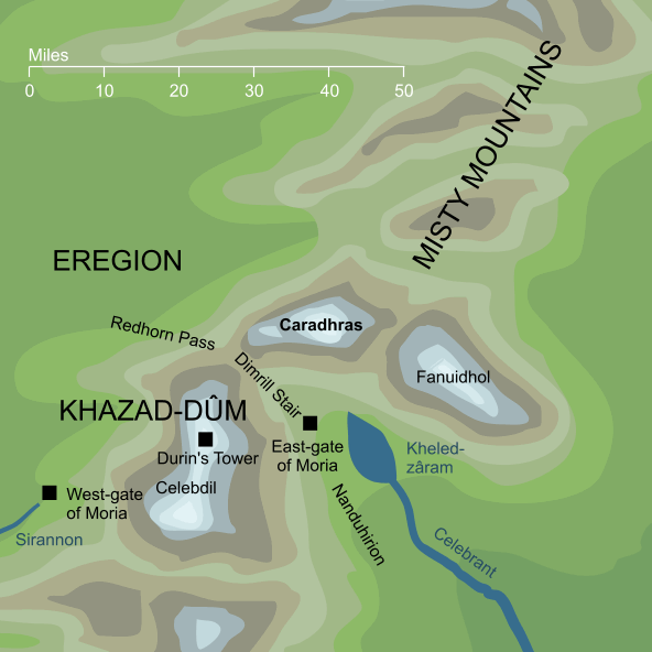 Map of Caradhras