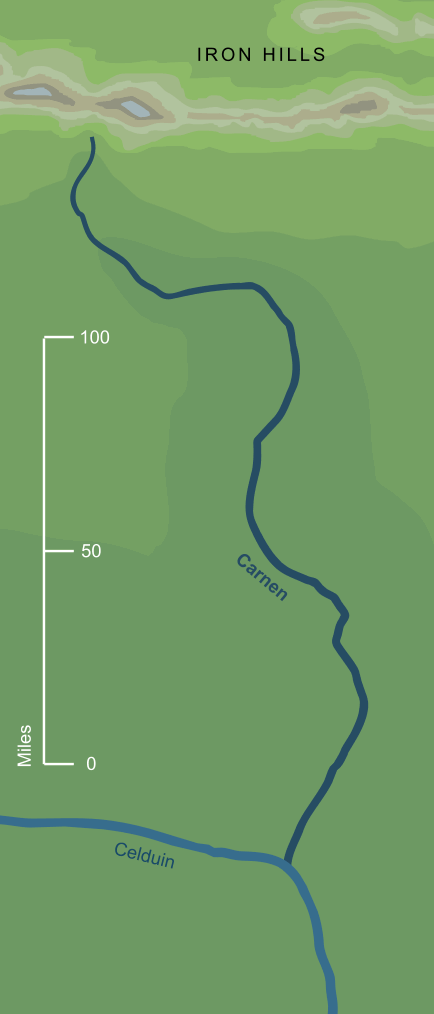 Map of the river Carnen
