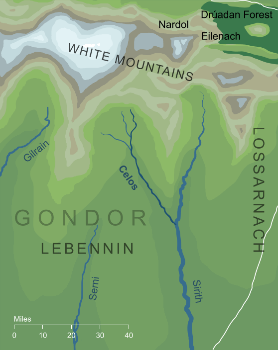 Map of the river Celos