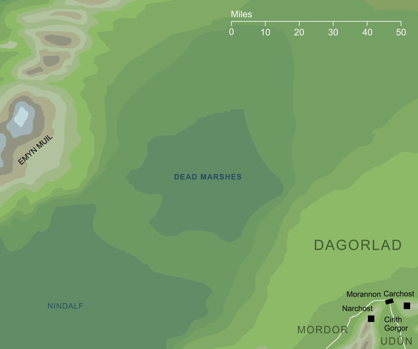 Map of the Dead Marshes