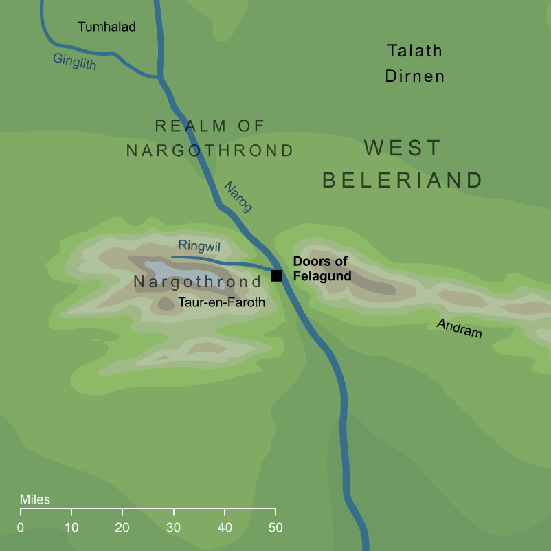 Map of the Doors of Felagund