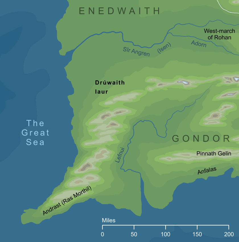Map of the Drúwaith Iaur