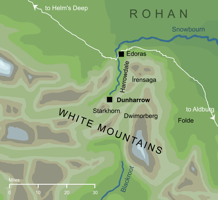 Map of Dunharrow