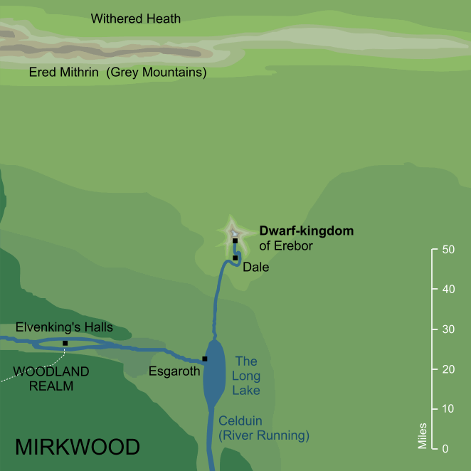 Map of the Dwarf-kingdom of Erebor