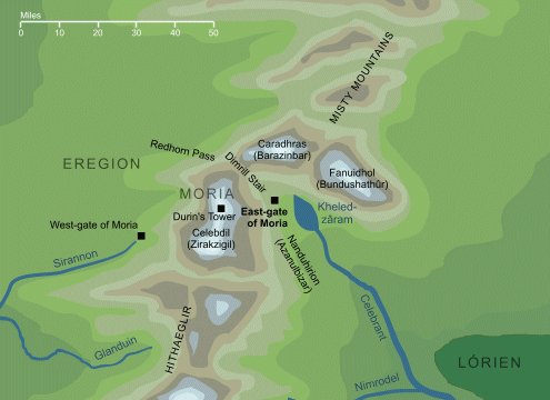 Map of the East-gate of Moria
