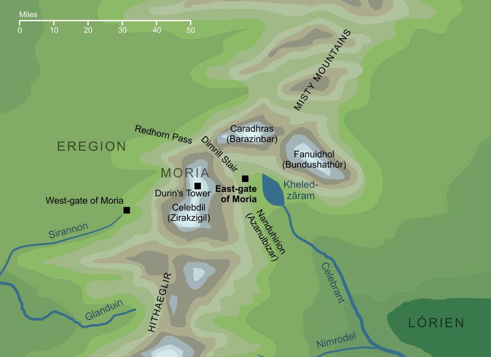 Map of the East-gate of Moria