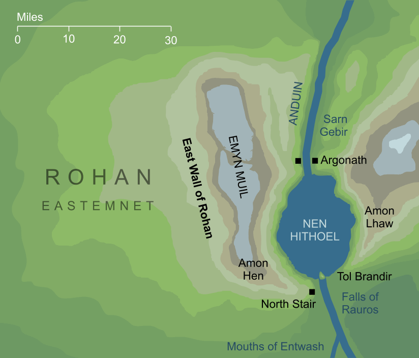 Map of the East-wall of Rohan