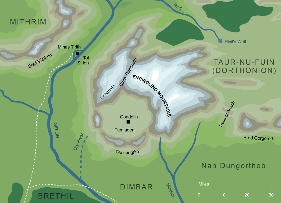 Map of the Encircling Mountains