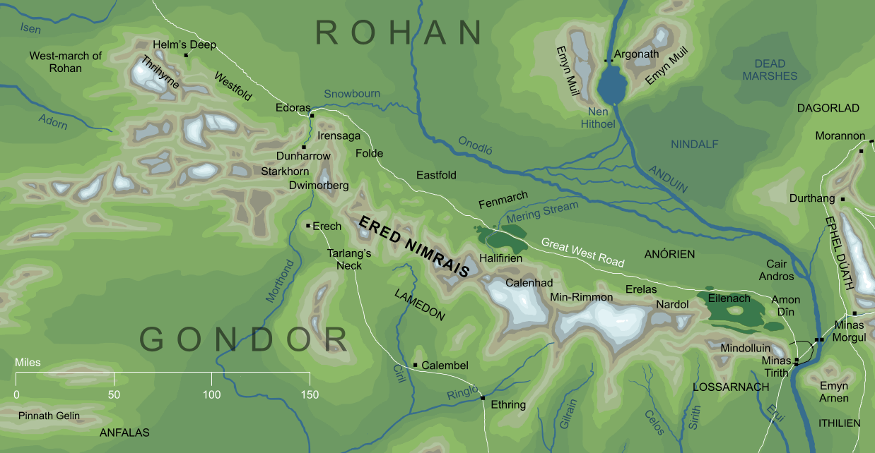 Map of Ered Nimrais