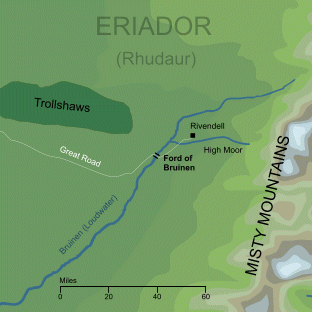 Map of the Ford of Bruinen
