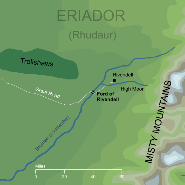Map of the Ford of Rivendell