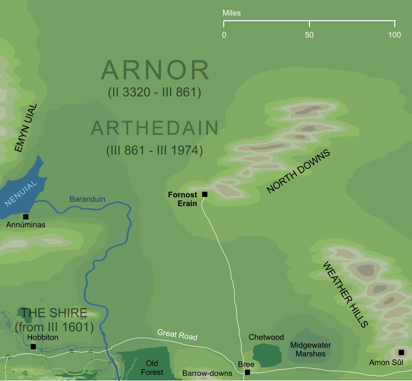 Map of Fornost