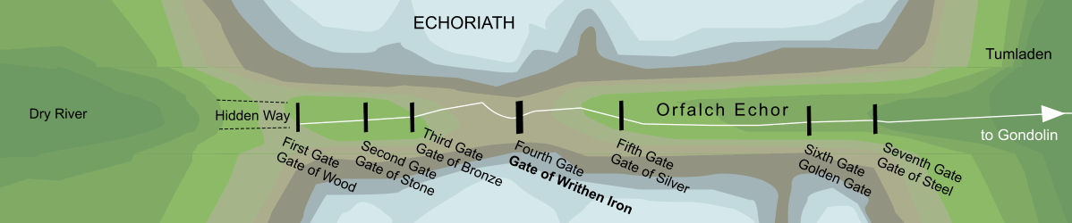 Map of Gondolin's Gate of Writhen Iron