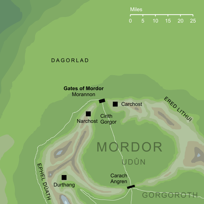 Map of the Gates of Mordor