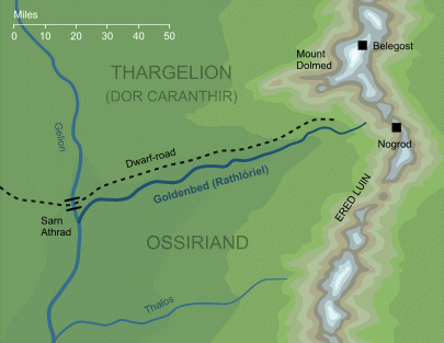 Map of the river Goldenbed
