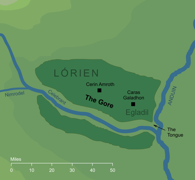 Map of the Gore of Lórien
