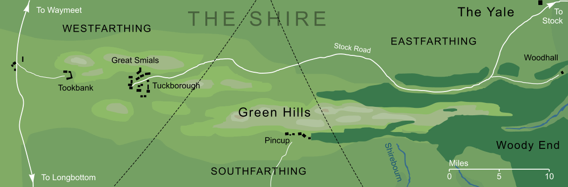 Map of the Green Hills of the Shire