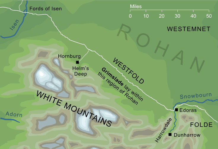 Map of the approximate location of Grimslade