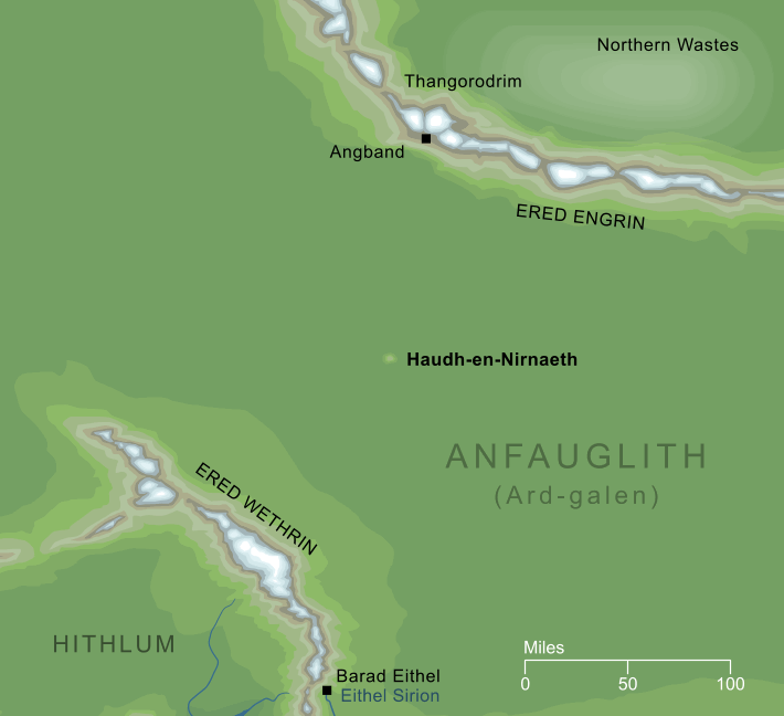 Map of the Haudh-en-Nirnaeth