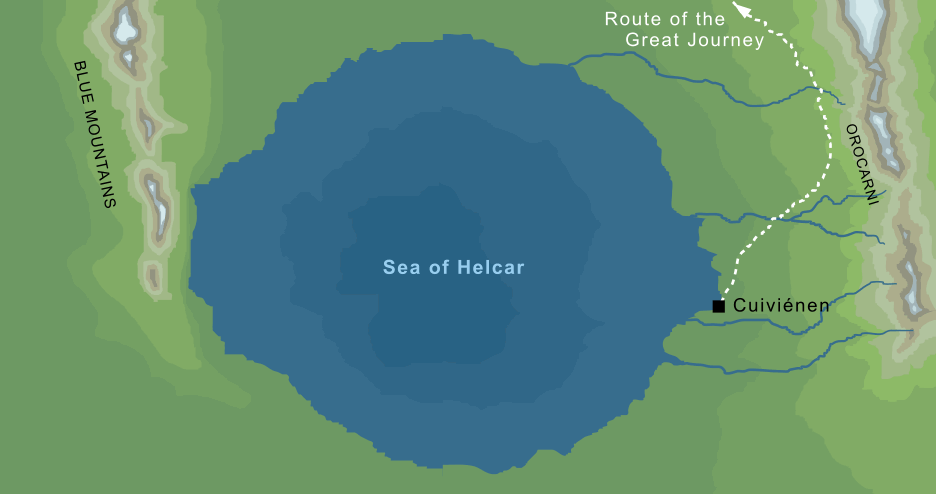 Map of the Inland Sea of Helcar