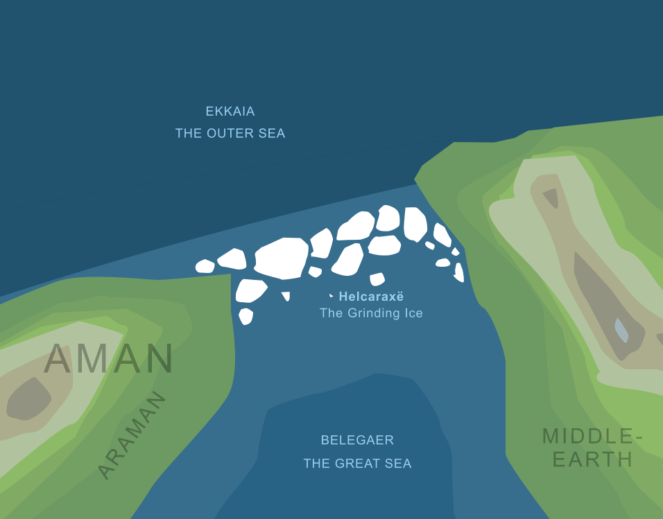 Map of the Helcaraxe