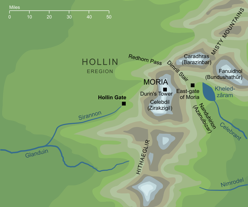 Map of the Hollin Gate of Moria
