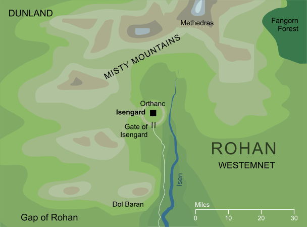 Map of Isengard