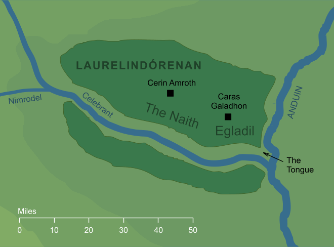 Map of laurelindórenan