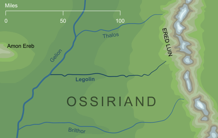 Map of the river Legolin