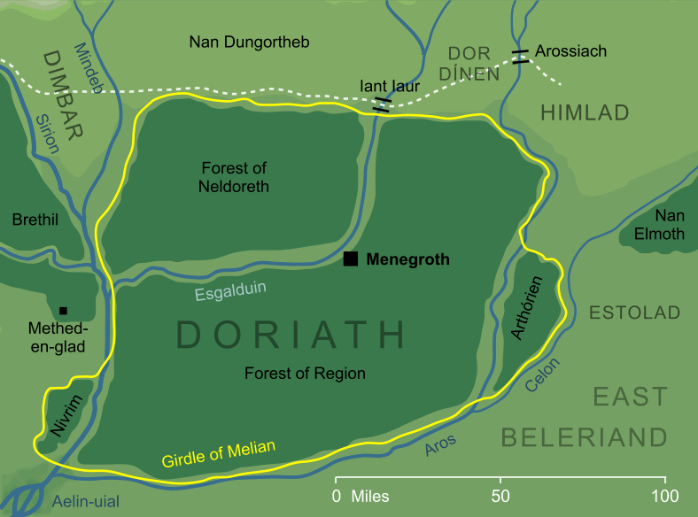 Map of Menegroth in Doriath