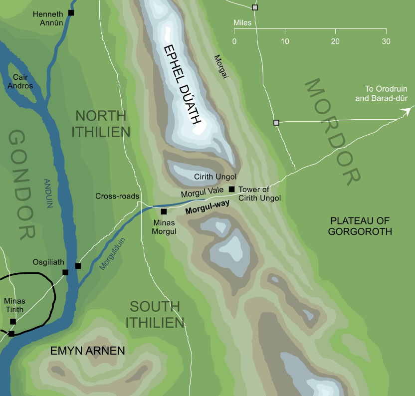 Map of the Morgul-way