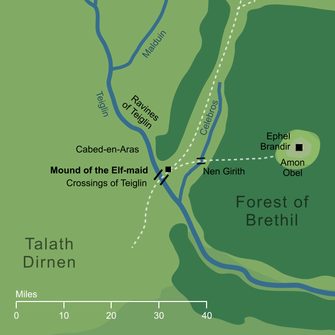 Map of the Mound of the Elf-maid