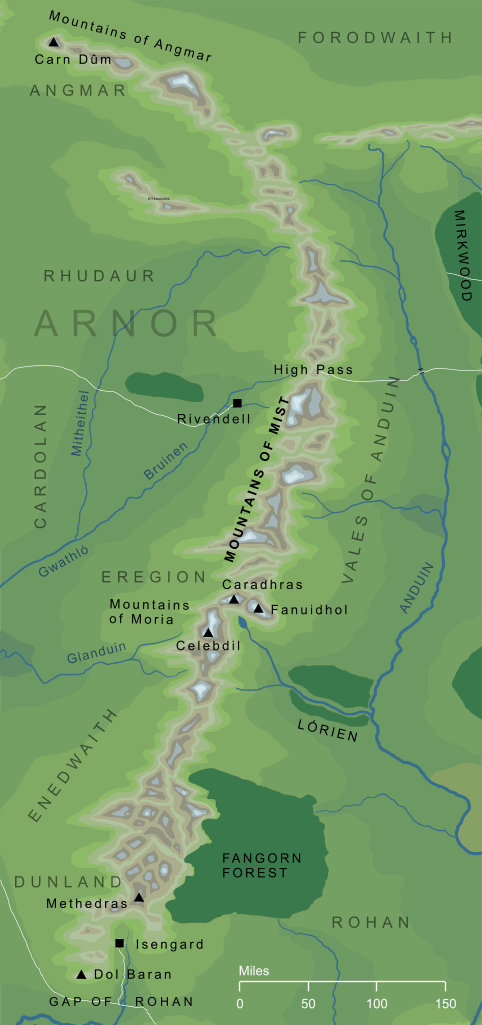 Map of the Mountains of Mist