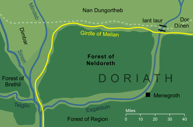 Map of the Forest of Neldoreth