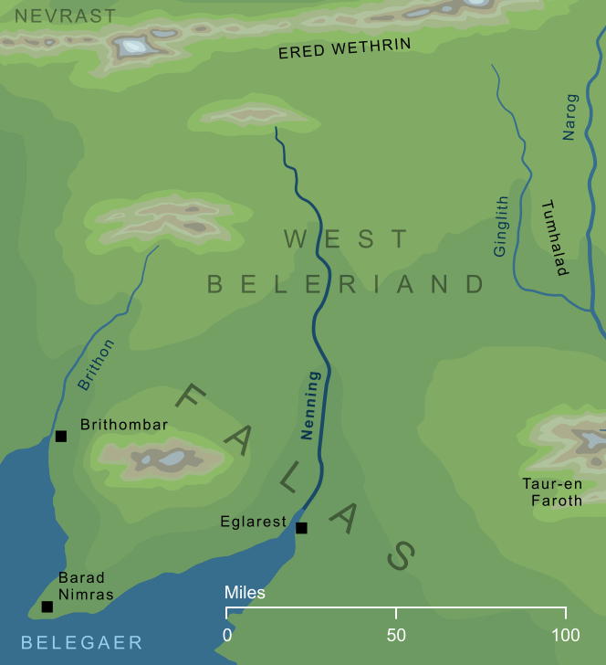 Map of the River Nenning