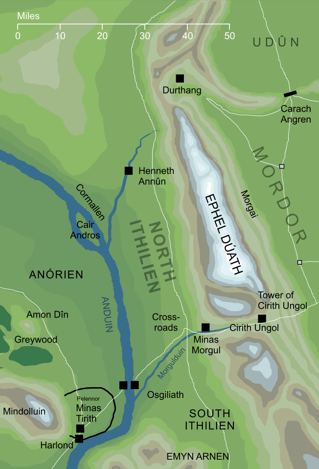 Map of North Ithilien