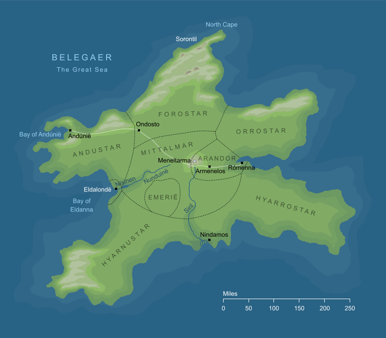 Map of Númenor, the Gift