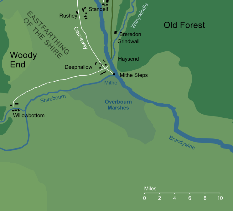 Map of Overbourn Marshes