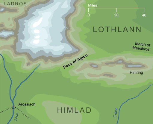 Map of the Pass of Aglon