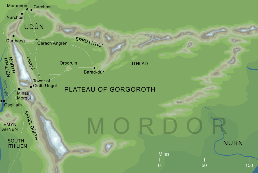 Map of the Plateau of Gorgoroth