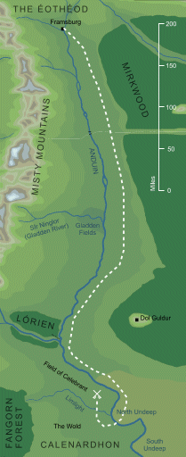 Map of the Ride of Eorl
