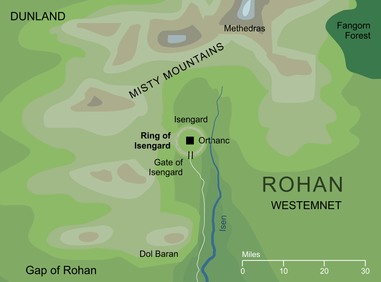 Map of the Ring of Isengard
