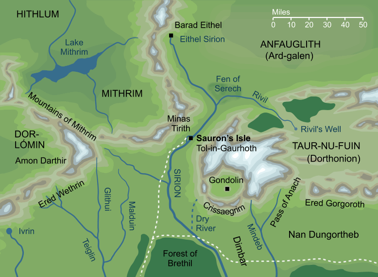 Map of Sauron's Isle