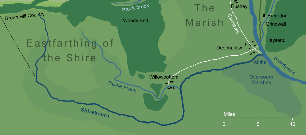 Map of the River Shirebourn