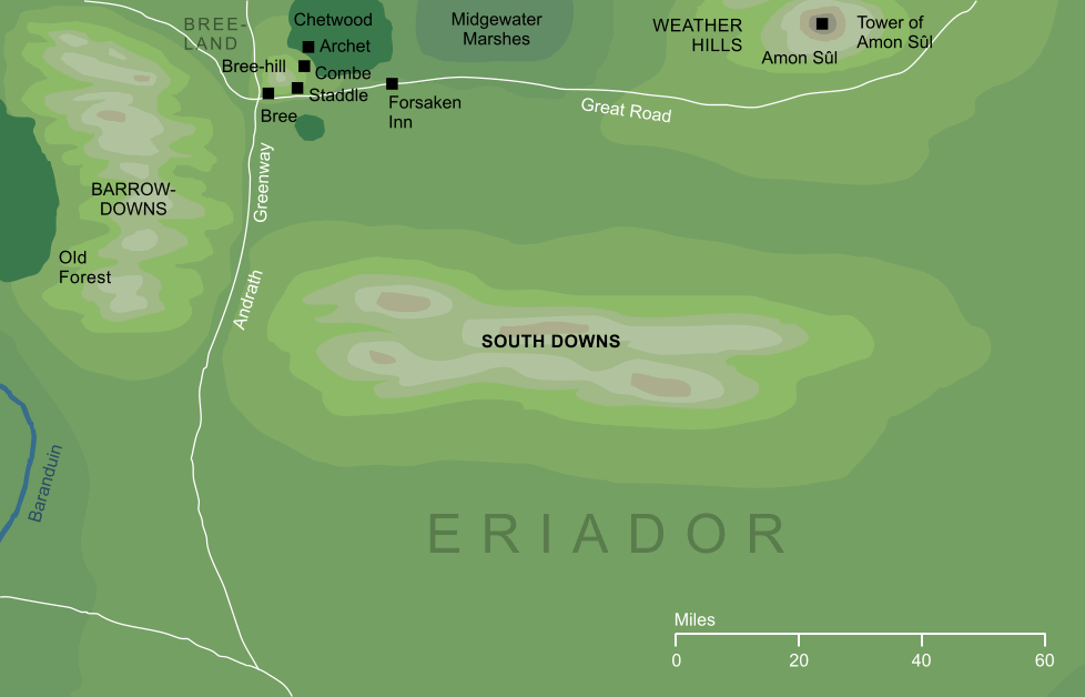Map of the South Downs
