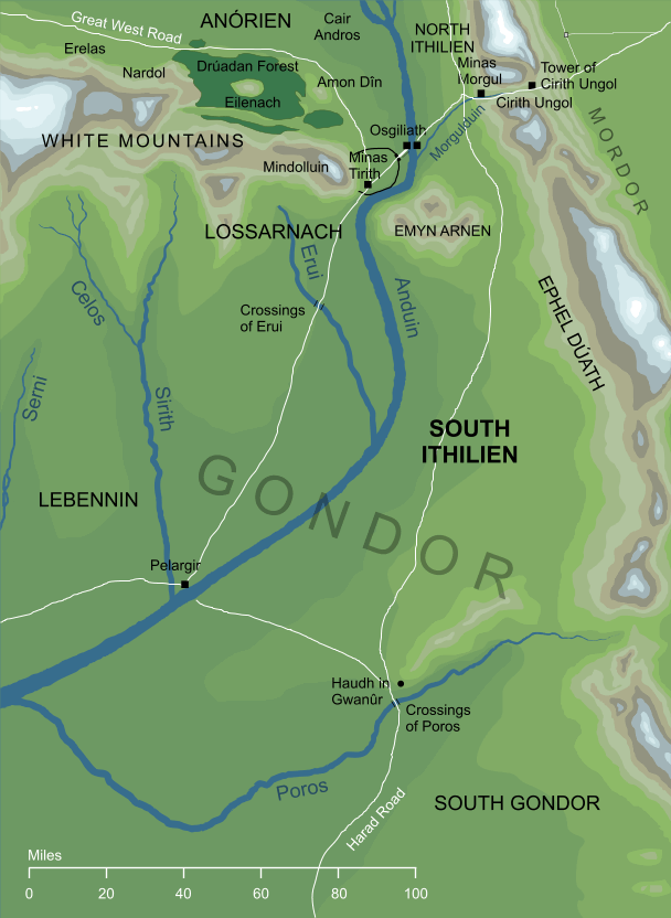 Map of South Ithilien