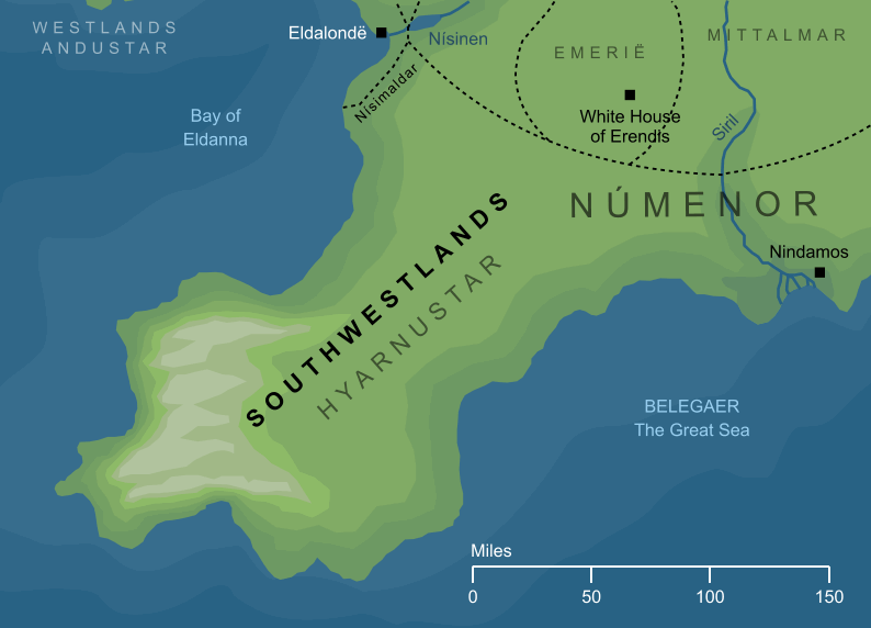 Map of the Southwestlands